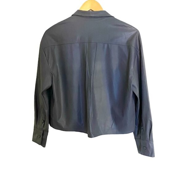 Zara Faux Leather Bow Front Top XSmall - Picture 2 of 3